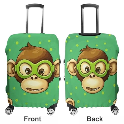 Green Monkey Travel Luggage Cover Anti-scratch Suitcase Cover Elastic Suitcase Protective Cover Fits 19-32 Inch Luggage M3