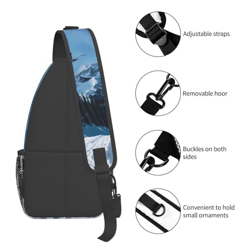 Morrales de senderismo bandolera con diseño snowboard miniatura 5