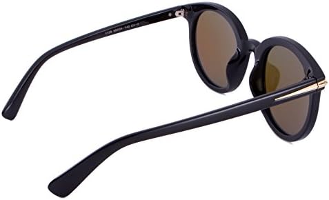 Celaine Polarized Sunglasses, Unisex Vintage Round Mirrored Lens Metal Frame Men's Women's Sunglasses UV400 Protection