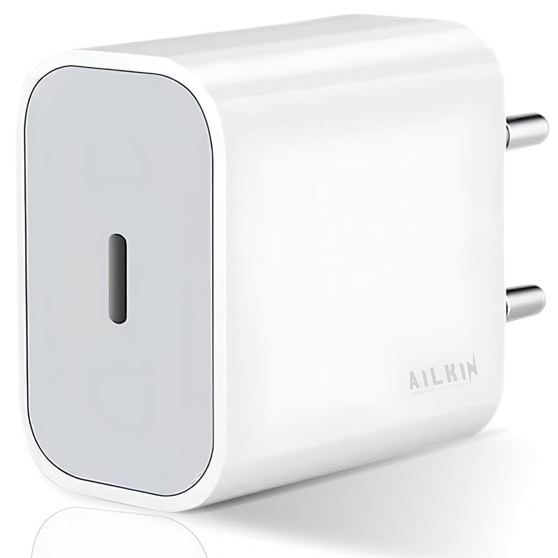 AILKIN 20W Fast iPhone Charger Compact USB-C Power Adapter with Pd 3.0 for Quick Charging for iPhone 15, 14, 13, 12, 11 Series&More, Bis Certified,White