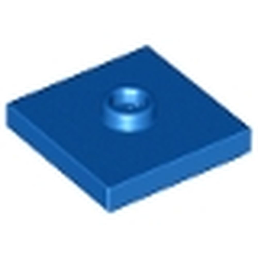 LEGO Plate, Modified 2 x 2 with Groove and 1 Stud in Center (Jumper) Part number 87580 (Blue, 10, count) โ image 1