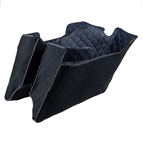 Forro para alforjas Moto Onfire, costura azul, compatible con Advanblack Stretched Saddlebags (2013 y anteriores) miniatura 1