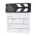 Action Cut Board, Andoer Acrylic Film Clapboard Dry Erase Compact Size TV Film Movie Director Cut Action Scene Clapper Board Slate