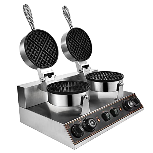 Rotating Belgian Waffle Maker, 110V Stainless Steel Electric Waffle Iron Cone Machine, 180ΓΒ° Flip and Non-Stick Coating, for Home and Commercial Bakery Restaurant Snack Bar Rotating Belgian Waffle Maker, 110V Stainless Steel Electric Waffle Iron Cone Machine, 180ΓΒ° Flip and Non-Stick Coating, for Home and Commercial Bakery Restaurant Snack Bar