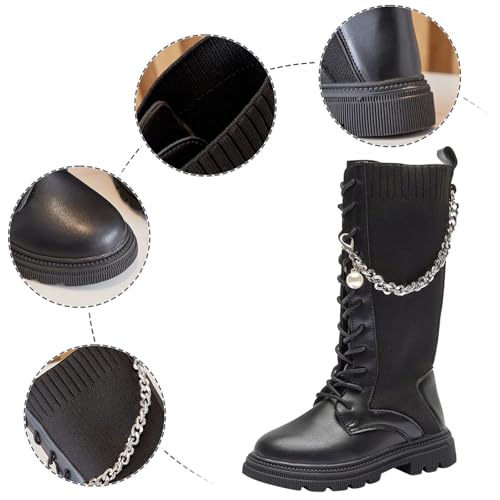 Bottes chaussettes enfants au design élégant à chaîne mode