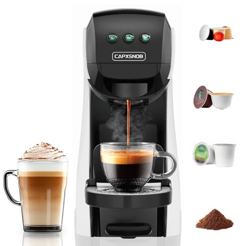 Image of Warriors1 Coffee Maker for Keurig K Cup, Espresso Machine for Nespresso Original, Dolce Gusto Coffee Pods, Ground Coffee, Coffee Machine for Cappuccino & Latte, Programmable, 20 Bar, 28 oz Reservoir