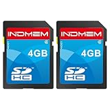 INDMEM SD Card 4GB SDHC Class 4 Flash Memory Card 4 GB Digital Camera Cards 2 Packs