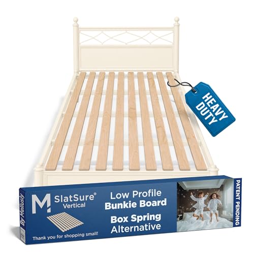 Meliusly SlatSure Full Size Bunkie Board – Heavy Duty Vertical Bed Slats & Foldable Wooden Support Board for Sagging Mattress or Platform Bed, Box Spring Alternative and Replacement, Patent Pending by Meliusly - Used condition - CA$167.39