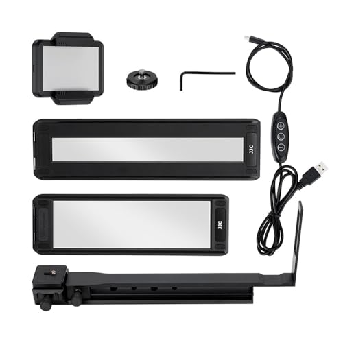 JJC Adaptateur de Numérisation Film 35 mm et 120 - Scanner Négatif avec Rétroéclairage LED - Support de Réglage 135 et 120 pour Copie, Numérisation,...