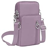 BIAOTIE Small Crossbody Bags for Women Travel Pouch Shoulder Bag Cell Phone Purse with Adjustable Strap (Pinkish purple)