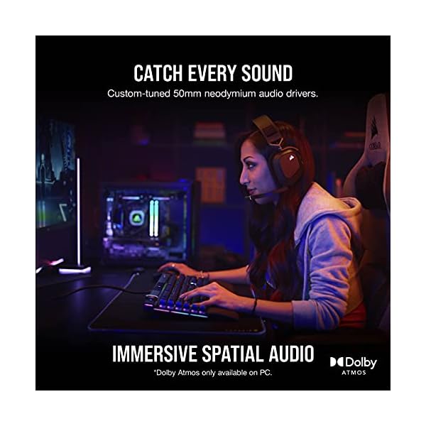 Corsair HS80 RGB WIRELESS Premium Gaming Headset - Image 4