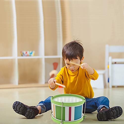 Musicube Kids Drum Set 8-Inch Wooden Drum Toys With An Adjustable Strap And 2 Drumsticks Educational Baby Musical Toys Drum Sensory Musical Instrument Toys For Toddler Boys & Girls Gift Packing #TOP4