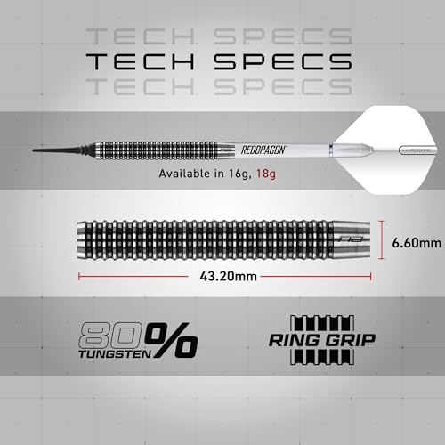 Red Dragon AM0183W Pegasus Soft Tip: 20G - Tungsten Darts Set thumb #3