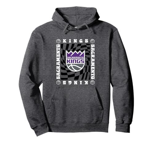 NBA Sacramento Kings Retro Checkerboard Wave Pullover Hoodie