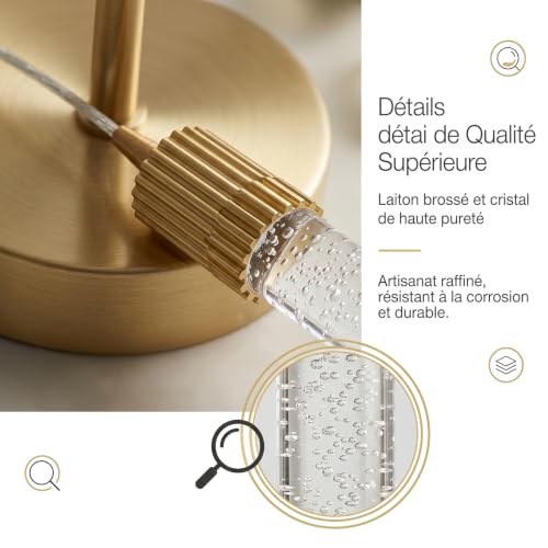 Aplique de pared LED de cristal con forma de gota de agua para iluminar el salón 7