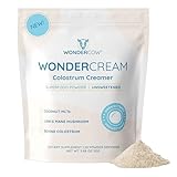 WonderCow Bovine Colostrum Superfood Creamer Supplement Powder w/Organic Lions Mane Mushroom & Coconut Milk Powder MCTs | Functional Sugar Free Keto Coffee, Smoothie & Drink Mix Unsweetened