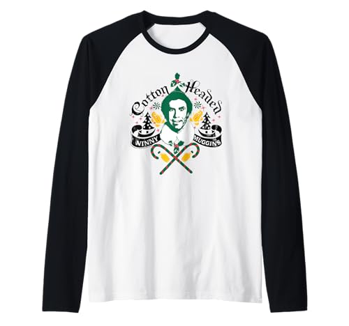 Image of Elf Cotton Headed Ninny Muggins Christmas Raglan Baseball Tee