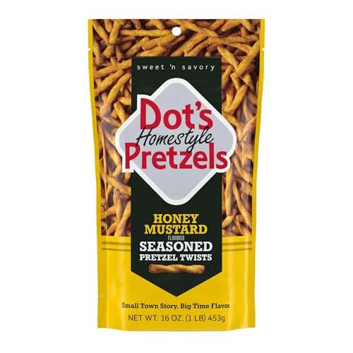 Dot's Homestyle Pretzels Honey Mustard Seasoned Pretzel Twist Snack, 16oz