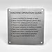 Large Custom Industrial Sign | 4 X 4 Inch 6 X 6 Inch 8 X 8 Inch 10 X 10 Inch | Brushed Stainless Steel Signage | Custom Oporational Checklist | Serial Number Tag | Large Personalized Name Plate | Personalized Metal Plate