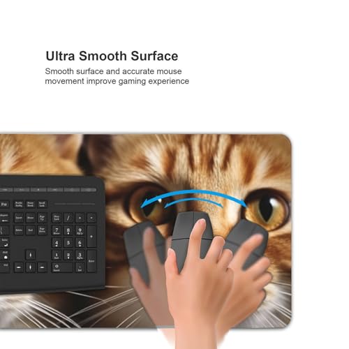 Grand tapis de souris de jeu motif chats XXL tapis de bureau ordinateur - 5