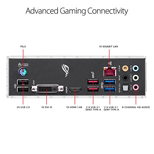 ASUS ROG Strix B360-G Gaming Scheda Madre Intel B365 mATX con Aura Sync RGB, Pannello I/O Integrato, Doppio M.2, HDMI, DVI, SATA 6 Gbps e USB 3.1 Gen 2
