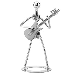 Cyrank Statue de Joueur de Guitare, Figurine de Collection de Joueur de Musicien de Fer en métal Guitare Rock Sculpture décor de Musique pour Bureau Bureau décor à la Maison - Les Beatles, Paul McCartney, John Lennon, RIngo Starr, George Harrison