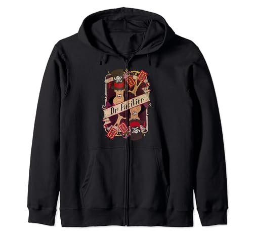Sweat à capuche zippé Disney La Princesse et la Grenouille aux finitions graphiques premium