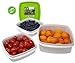 Produktbild Greenline 3-er Set Frischhaltedosen Vegan Natürlicher Bio-Kunststoff aus Zuckerrohr 0,7 l + 1,25 l + 2,5 l Frischhalte-Boxen BPA-frei Mikrowellengeeignet, Spülmaschinenfest Gefrierdose bis - 40°C