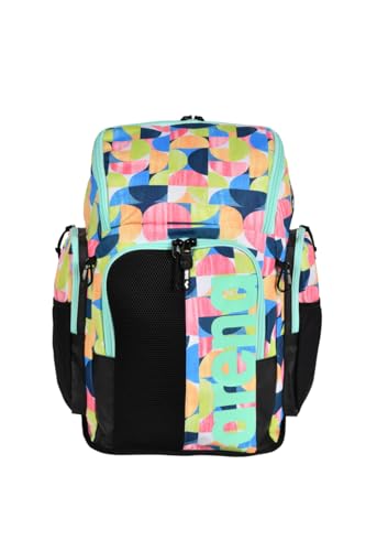 arena Mochila Spiky Iii 45 Para Atletas De Natação Esportiva Academia Grande Equipamento De Treinamento Bolsa De Natação Para Homens E Mulheres, 45 Litros, Geométrica