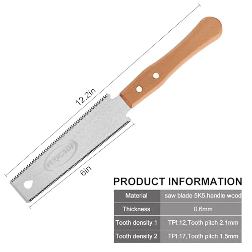 image for YUQGAOP Japanese Pull Saw, Hand Saw With Double Edges of 11/17 TPI, SK