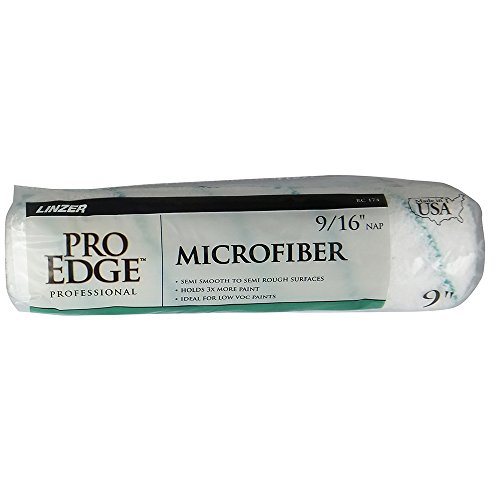Linzer Products, Rc-174-9 Microfiber Shed-Free Paint Roller Cover, 9/16-Inch Nap, 9-Inch Length, White. One Roller Cover. #TOP4