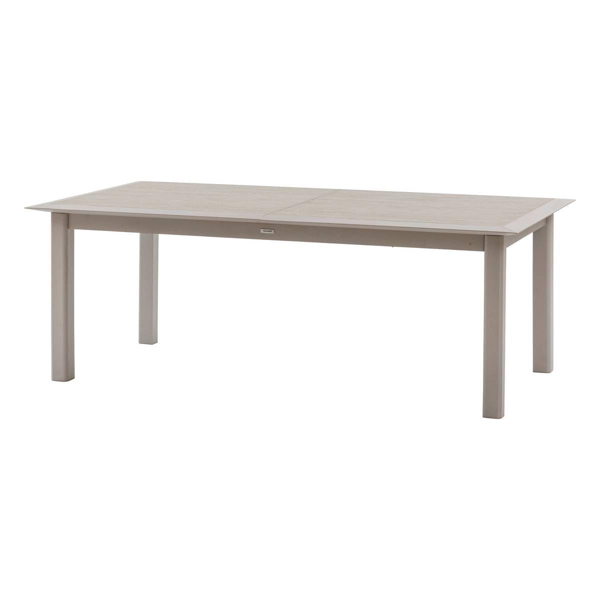 HESPERIDE - Tavolo da giardino allungabile Allure Bianco - 12 posti - Alluminio verniciato a polvere epossidica antiruggine - Mobili da esterno allungabili a farfalla