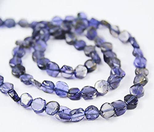 Perles iolite bleue naturelle de qualité supérieure pour bijoux artisanaux fins