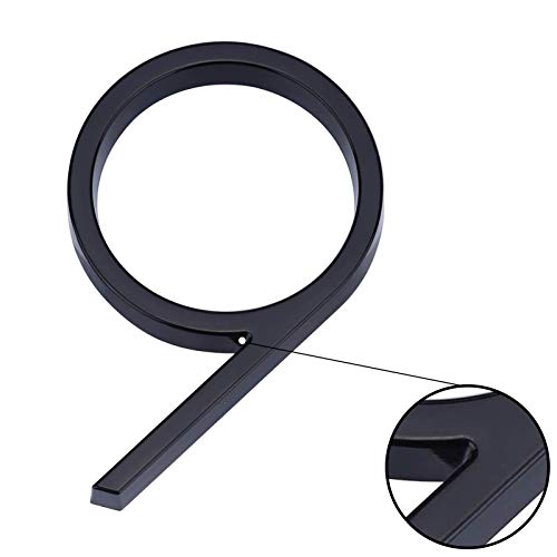 5 Inch Floating House Number 9, VONDERSO Black Metal Modern Outdoor Address Sign for Yard Street and Mailbox, Zinc Alloy Solid Address Numbers and Letters with Exquisite Drawing Process