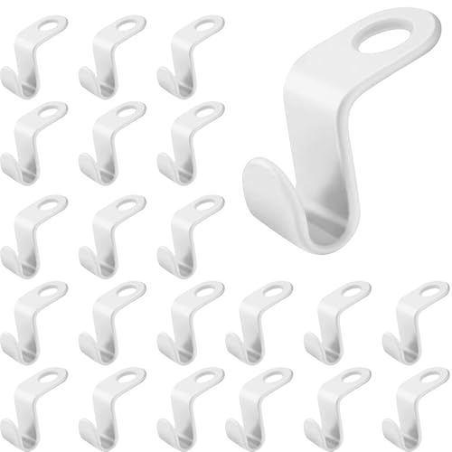 Wubayi 50 Ganchos De Conexión Para Colgar Ropa Que Ahorran Espacio, Color Blanco, Accesorios De Plástico Multiusos Para Organizador De Armario Y Almacenamiento De Armario
