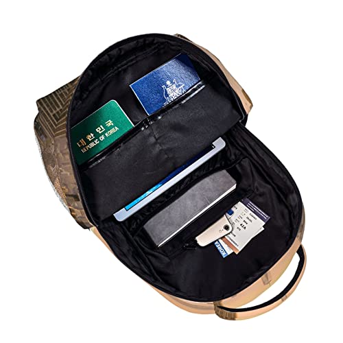 Sac d'école grande capacité Empire State Building avec port USB noir - 5