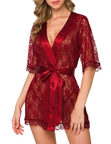 Nuisette en dentelle col en V avec ceintures creuses pour sublimer la silhouette