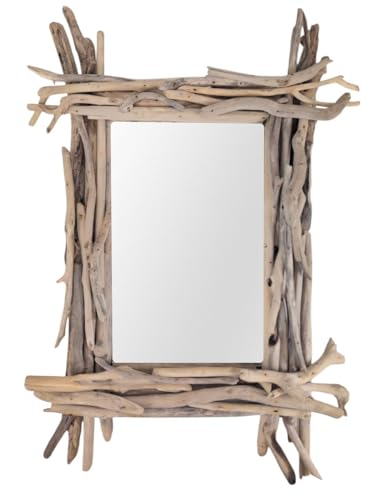Miroir rectangulaire en bois flotté 60x40cm | Déco