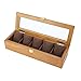 Produktbild Holz-Schiebedach Uhr Box fünf-Stück Uhr Display Box Serie Aufbewahrungsbox Schmuckschatulle (Color : Wood color)