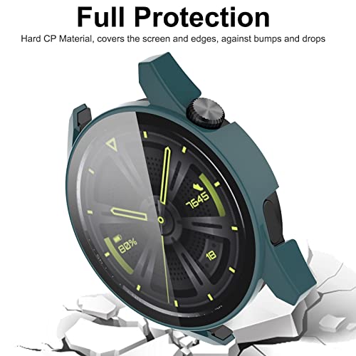 Miimall Case Compatible with Huawei Watch GT 3 46mm Tempered Glass Screen Protector - Image 4