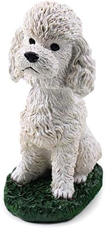 Animal Den Poodle White Dog Bobblehead Figure for Car Dash Desk Fun Accessory image 3