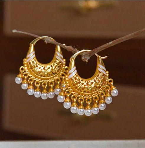 Indian Bollywood Boho Earrings For Women.Drop Earrings Pearl Earrings for Women4