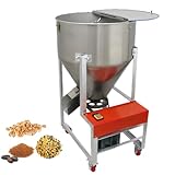 HayWHNKN Dry Powder Mixer Blender Feed Mixing Machine 165lbs Dry&Wet Powder Mixer Particle Granule Blender Stainless Steel 110V 3KW