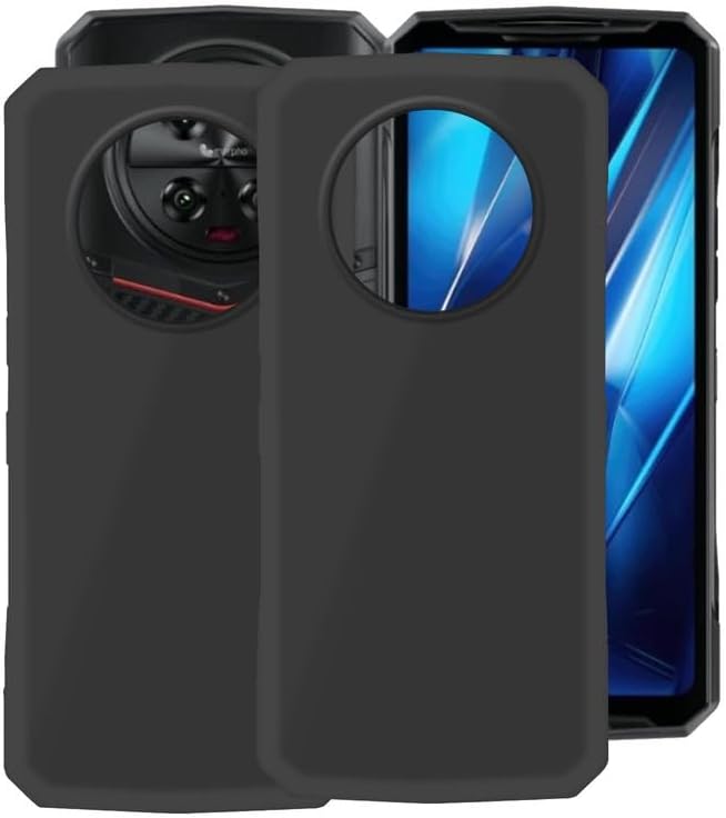 for Doogee DK10 Case, 2 Pieces Shockproof Soft TPU Bumper Shell, 360° Drop Protection Shell Ultra-Thin Soft Silicone Cover for Doogee DK10 (6.67") - Black