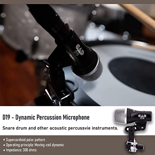 Cad Audio Stage7 Premium 7-Piece Drum Instrument Mic Pack With Vinyl Carrying Case + 7 On Stage Microphones Cables, 20 Feet, Xlr #TOP5