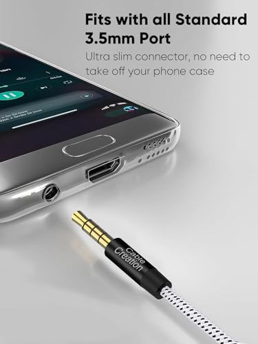 Image of CableCreation 1.8M TRRS 3.5mm Audio Cable, 4 Pole Male to Male Braided 1 /8 inch Stereo HiFi Aux Jack Stereo Audio Cable, Compatible with Headphone, Car, Speaker, Phone