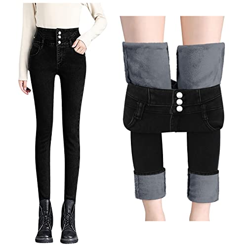 Jeans Baggy Pantalon Large Femme Coupe Droite Décontractée en Denim Bleuté