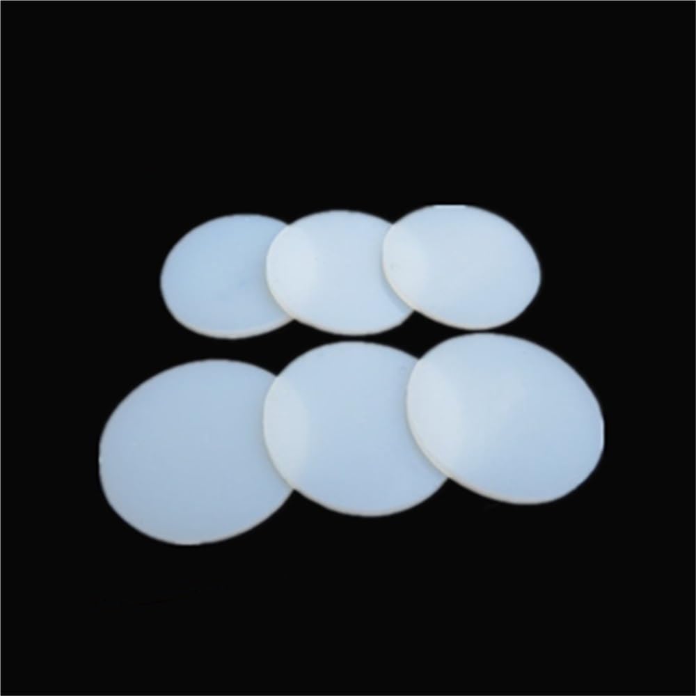 Arandelas para fontanería 1 junta de sellado de goma, almohadilla plana redonda sólida de silicona blanca, junta de silicona anticolisión de 1 a 8 mm de espesor (150 mm x 8 mm)(200mmx6mm)