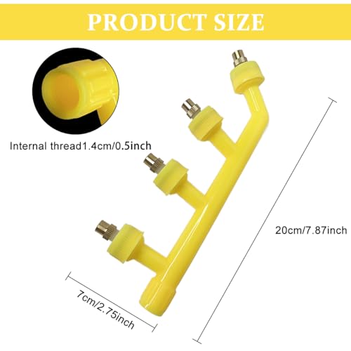 Image of HASTHIP Garden Sprayer Nozzle Multi-Porous Spray Pump Outdoor Water for Plants High-Pressure Multi Head for Garden Grass 2PCS