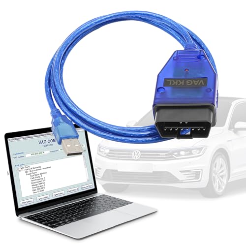 AMHTDOL VAG KKL 409.1 cavo USB con Chip originale FTDI FT232RL per VW,Audi,Seat,Volkswagen,Skoda Vehicles dal 1996 oltre,Car ECU Scan Tool OBD2 to USB Cable for VAG-COM Windows XP Diagnostic Software
